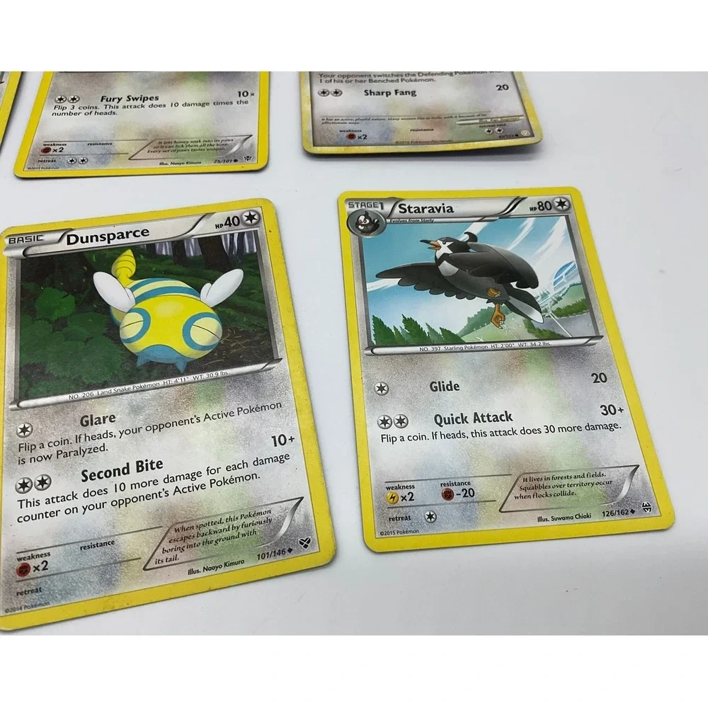 Pokemon Cards Lot of 6 Kids OS Multicolor Normal Type TCG Bundle Collectible